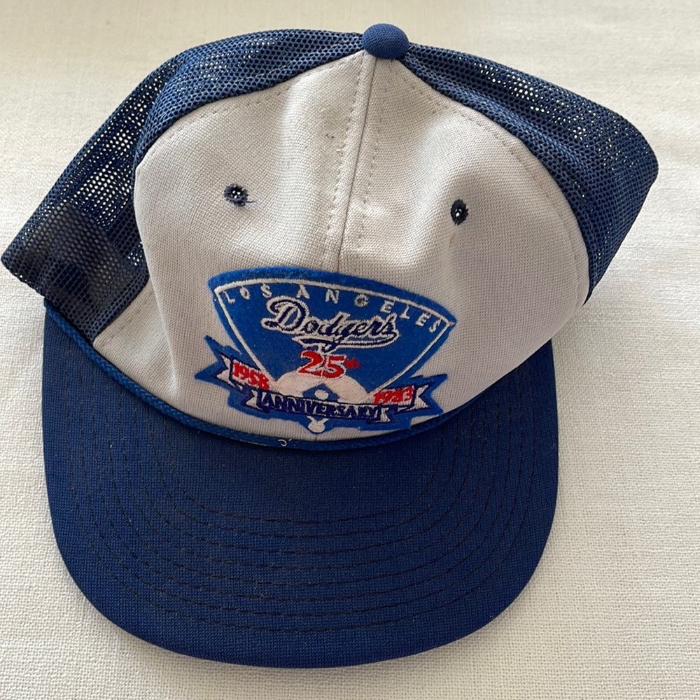 Vintage L.A. Dodgers Trucker Style Baseball Hat1958-1983 25th Anniversary.